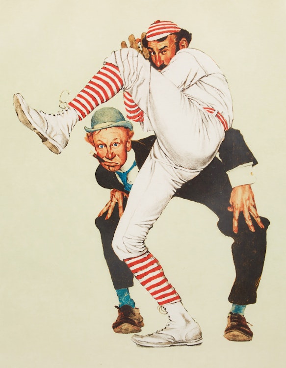 Artwork by Norman Percevel Rockwell,  The Wind Up