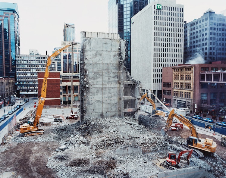 Artwork by Joseph Hartman, Deconstruction, Bay and Adelaide, Toronto, ON, 2006