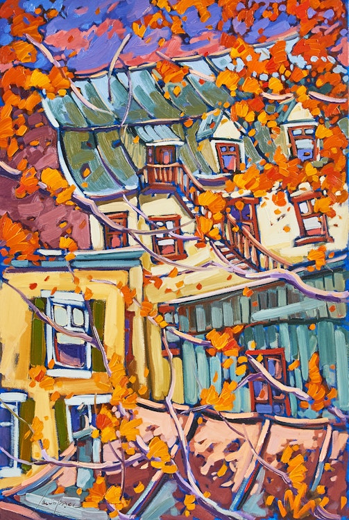 Artwork by Robert Savignac, Voisinage; Fleuriste de Quartier