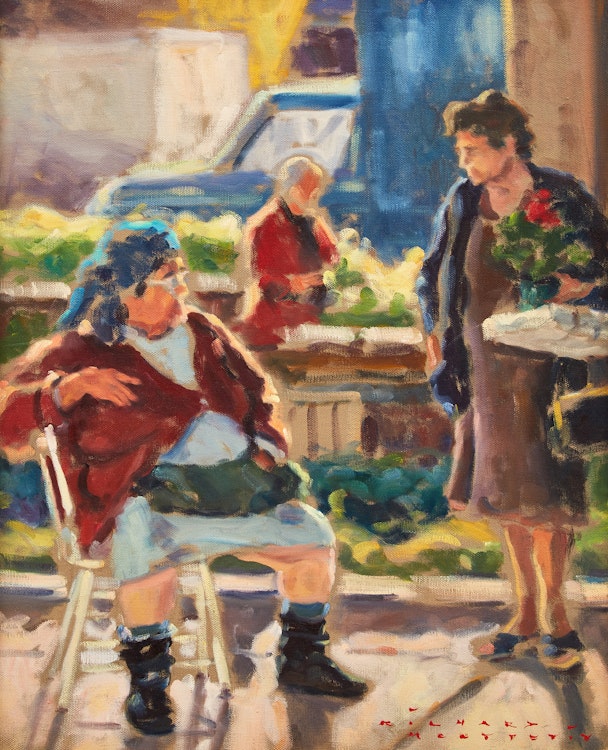 Artwork by Richard Montpetit,  Au Marché Theresa, Montreal (Marché Jean-Talon)