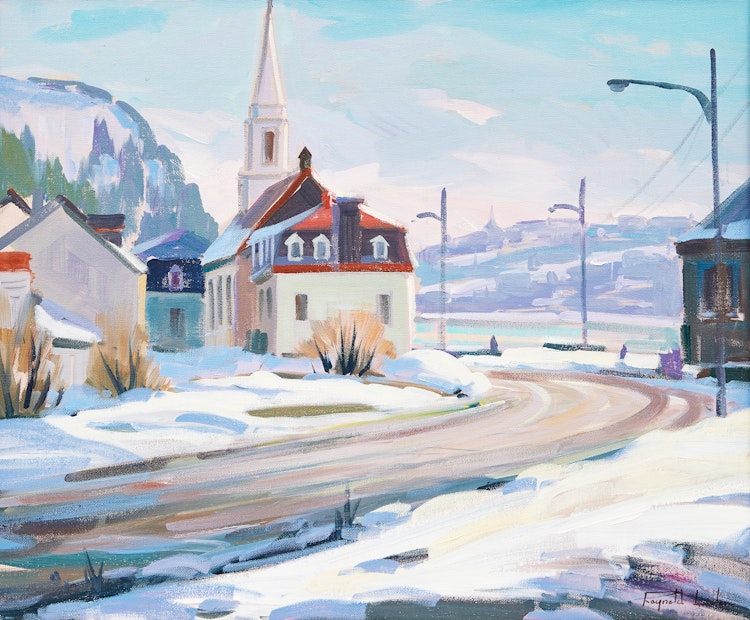 Artwork by Raynald Leclerc, Rue Champlain Vieux-Quebec