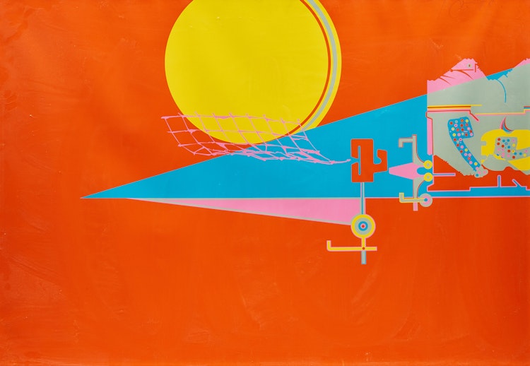 Artwork by Harold Barling Town, Moon Net