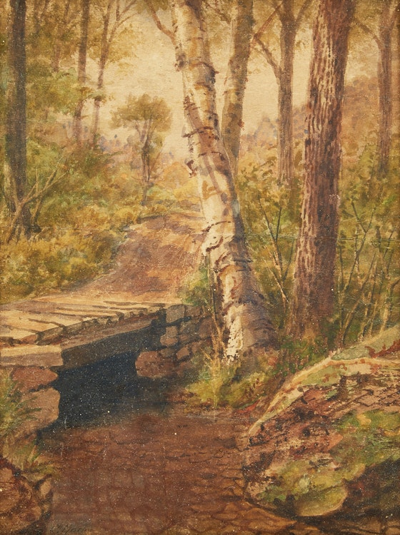 Artwork by Thomas Mower Martin, Forest Landscape