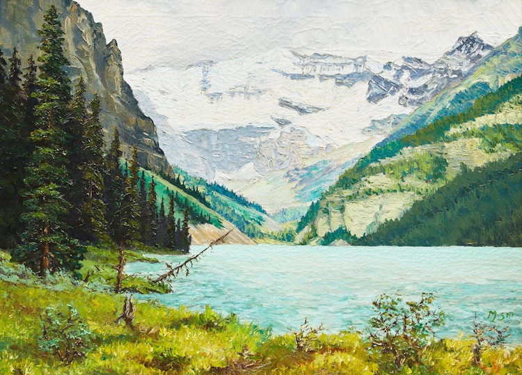 Artwork by Mario Moczorodynski,  Lake Louise