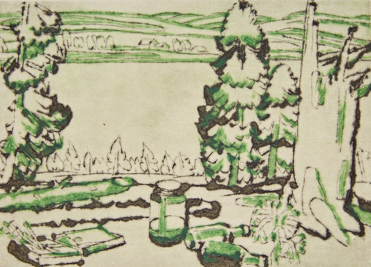 Artwork by David Brown Milne, Painting Place