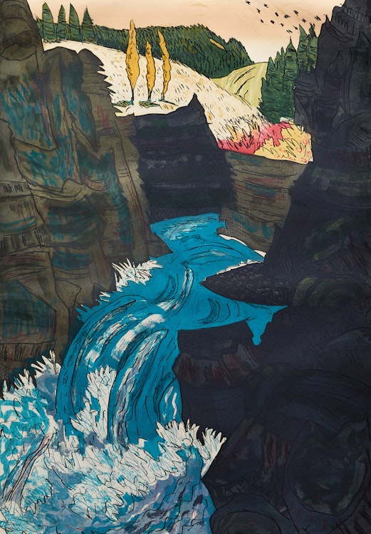 Artwork by Anne Meredith Barry, Dark Canyon