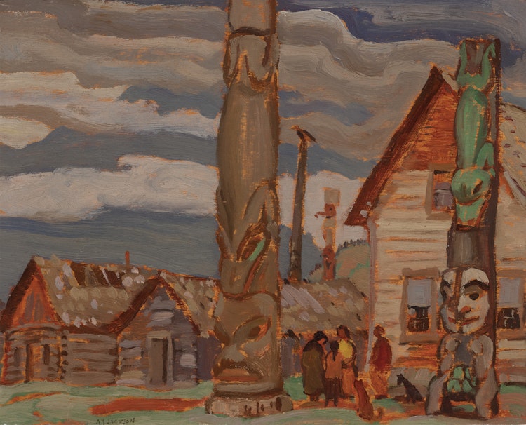 Artwork by Alexander Young Jackson,  Totem Poles, Kitwanga