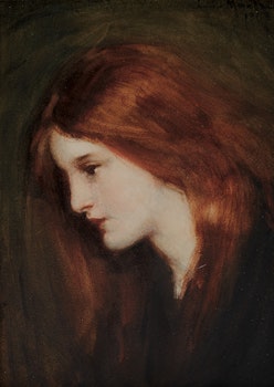 Artwork by Laura Adeline Lyall Muntz, The Little Red Head (1903)