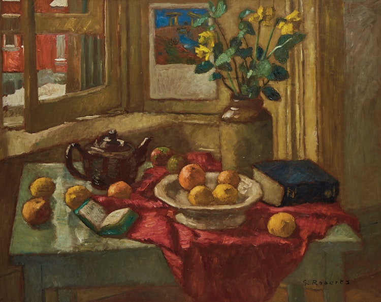 Artwork by William Goodridge Roberts, Still Life in the Artist’s Studio