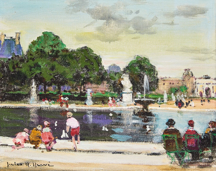 Artwork by Jules René Hervé, A Scene of Paris