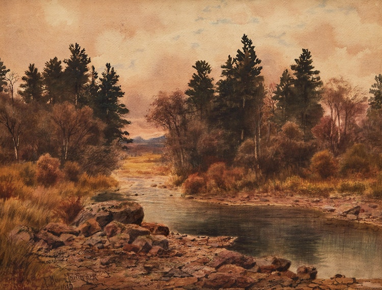 Artwork by Thomas Mower Martin, River Landscape