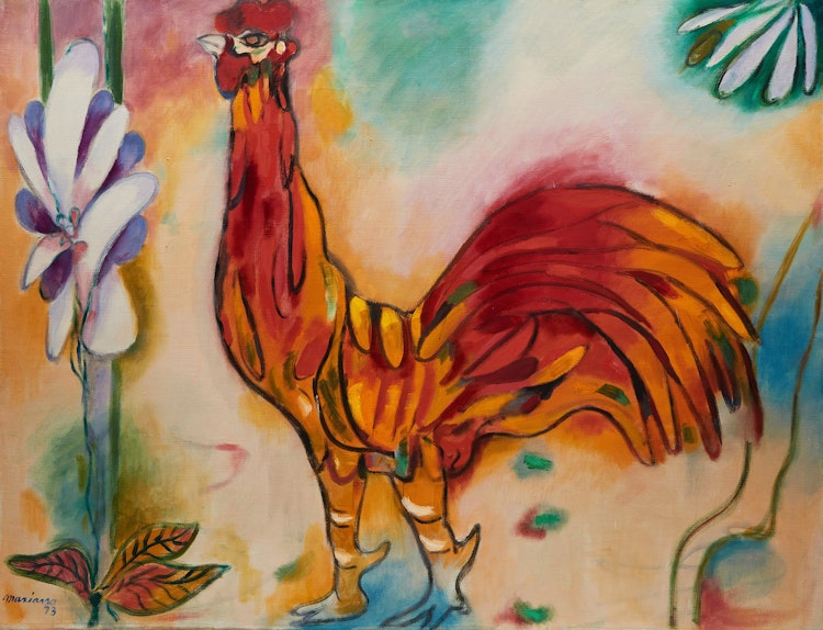 Artwork by Mariano Rodriguez, Rooster