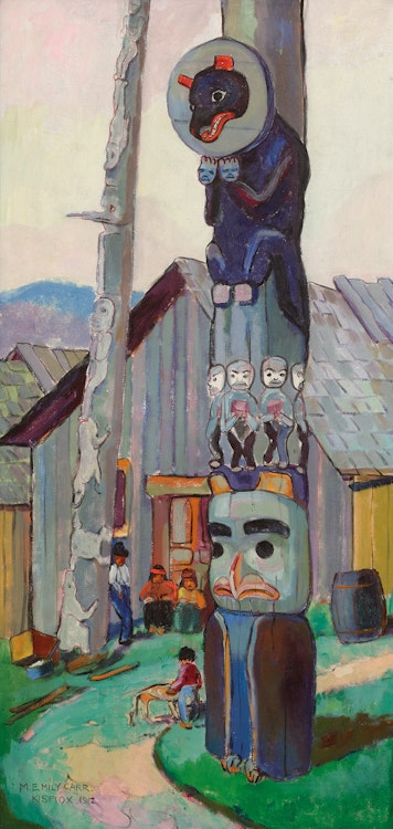 Artwork by Emily Carr, The Totem of the Bear and the Moon