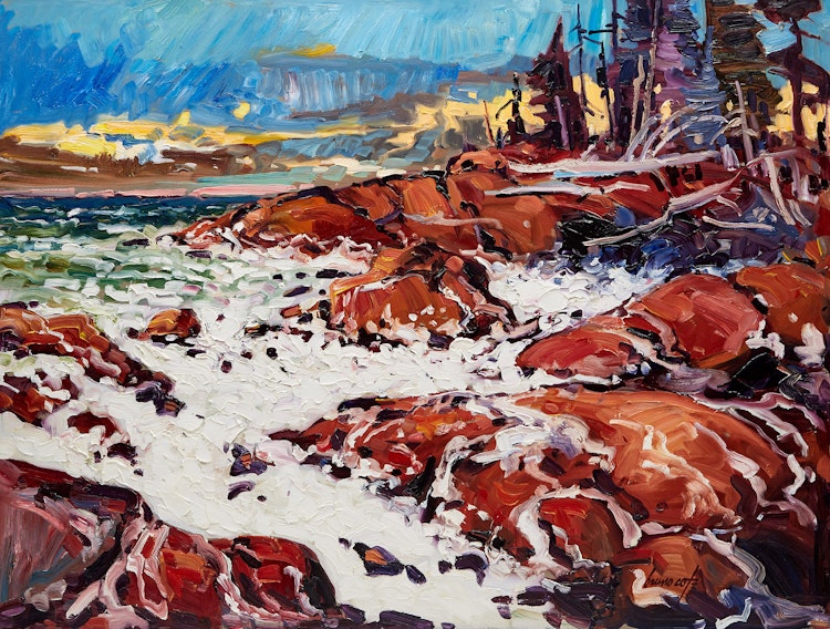 Artwork by Bruno Côté, Mer au Mouvement, Cap aux Oies