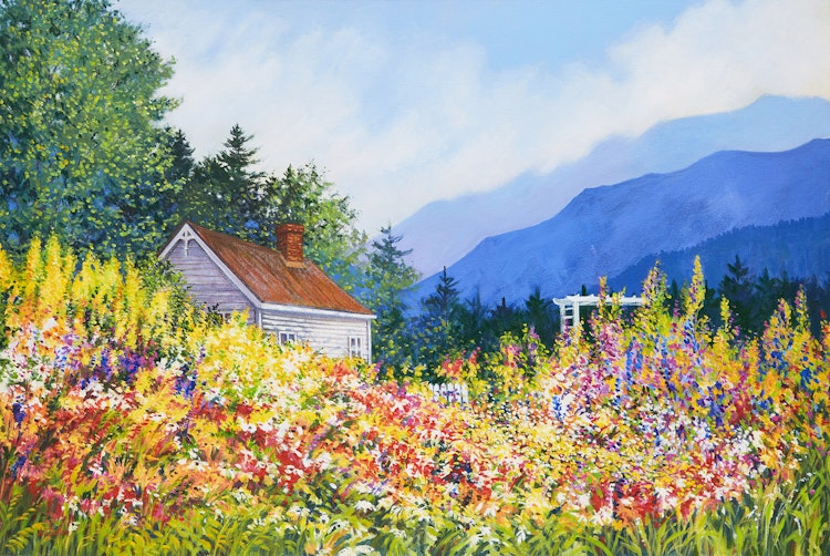 Artwork by Anne J. Dalton, The Country Garden