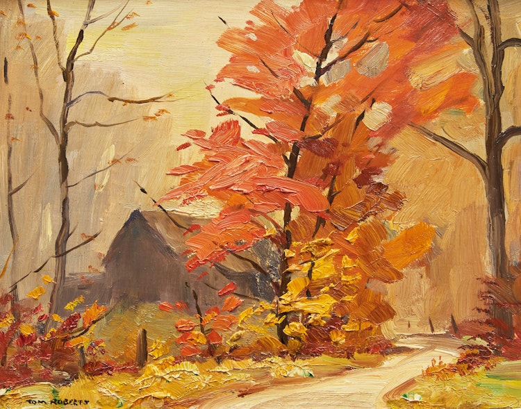 Artwork by Thomas Keith Roberts,  Hazy Autumn Day