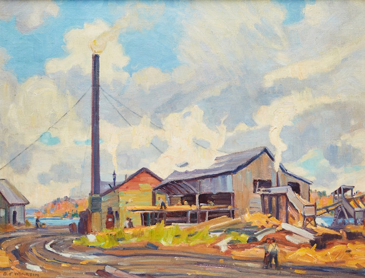 Artwork by Bernice Fenwick Martin, Sawmill