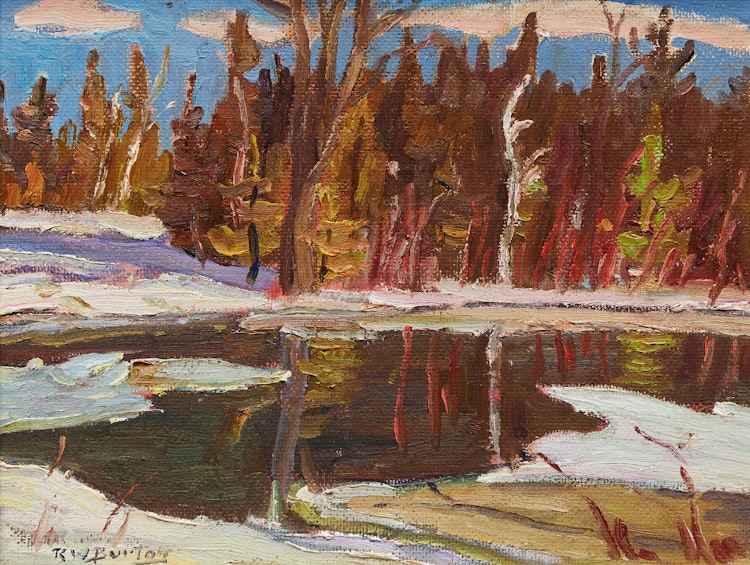 Artwork by Ralph Wallace Burton,  Spring Creek in Lanark County, Ont.