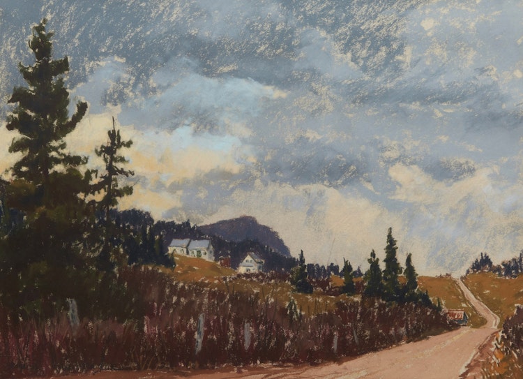 Artwork by Horace Champagne, Opening in the Sky, St. Hilarion, Quebec