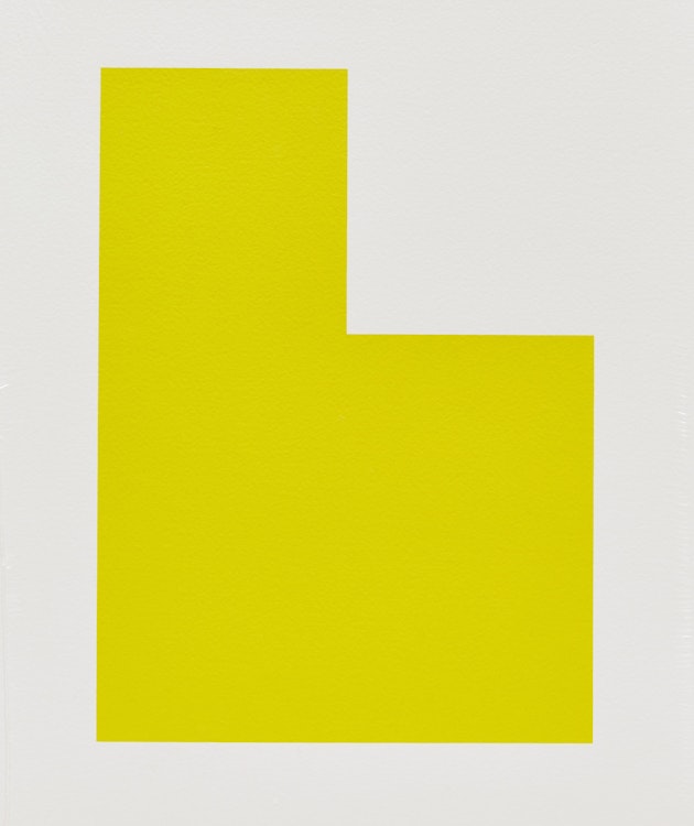 Artwork by Aurélie Nemours, Composition Jaune et Blanche