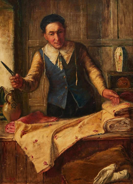 Artwork by George Hay, Portrait of a Textile Worker