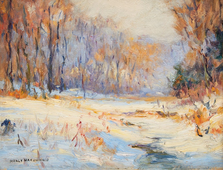 Artwork by Manly Edward MacDonald,  Winter Stream