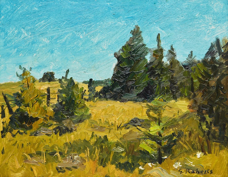 Artwork by William Goodridge Roberts, Cedars in a Clearing, Laurentians