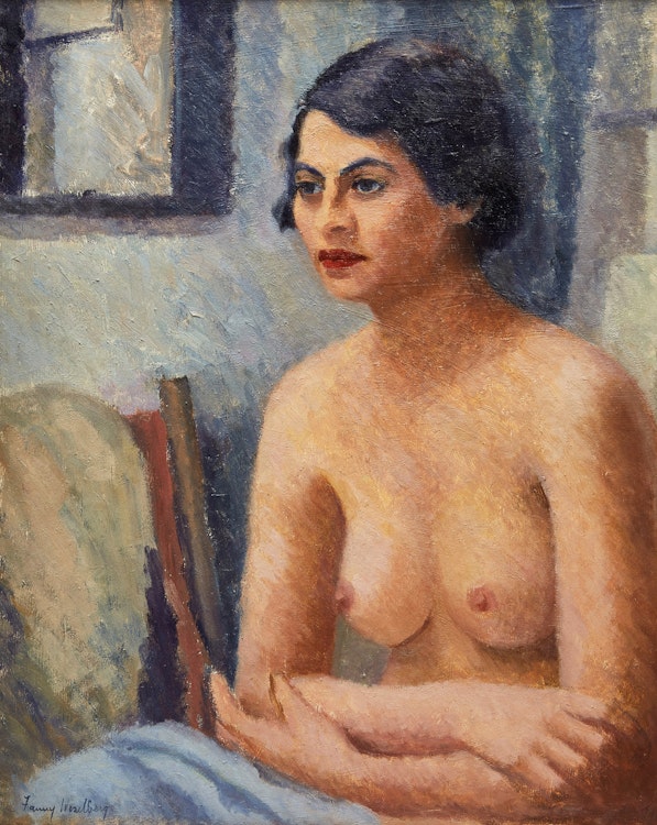 Artwork by Fanny Wiselberg, Pensive Nude