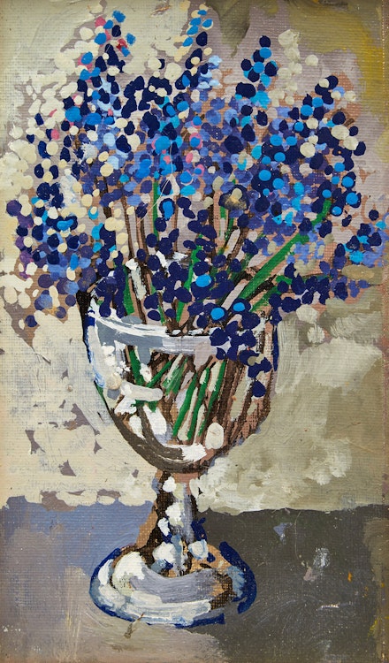 Artwork by Molly Lamb Bobak,  Grape Hyacinth