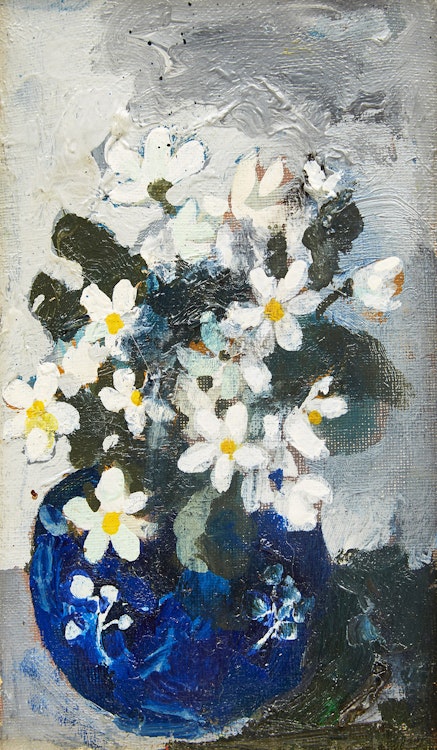 Artwork by Molly Lamb Bobak,  Wood Anemones 2