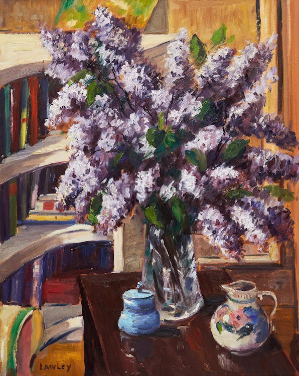 Artwork by John Douglas Lawley, Still Life with Lilacs