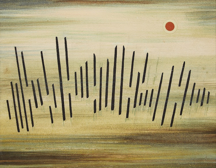 Artwork by Gordon McKinley Webber, Highway #10, Montana