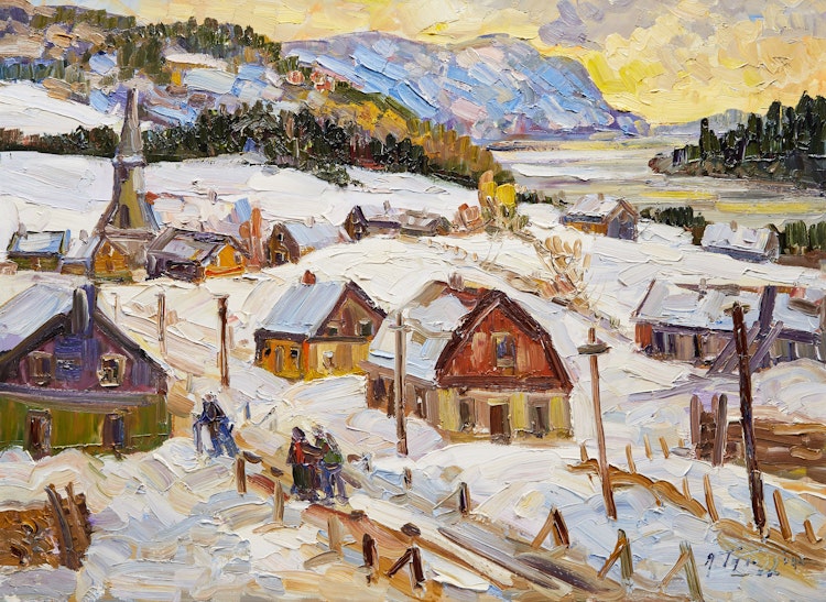 Artwork by Armand Tatossian, Lac Megantic