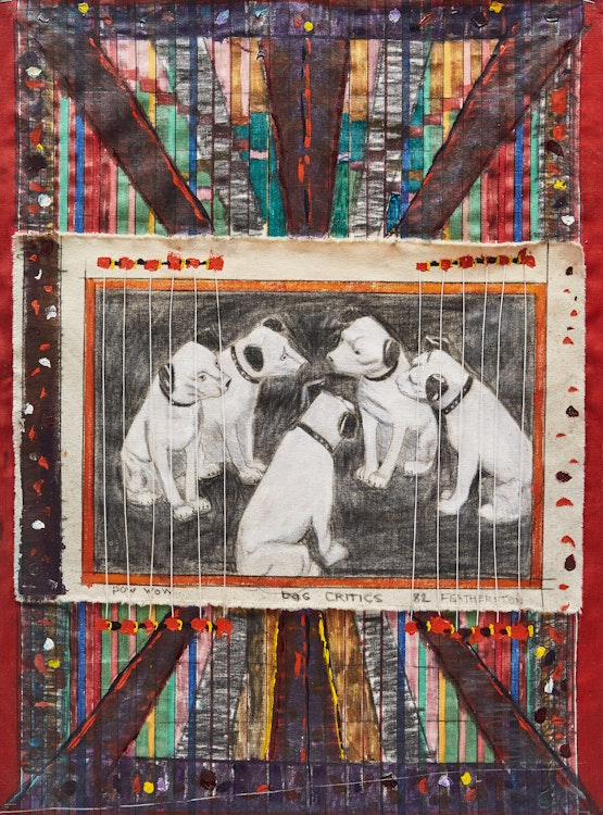 Artwork by William Featherstone, Pow Wow Dog Critics