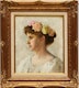 Thumbnail of Artwork by Sarah Jean Munro Maclean, Portrait of a Lady with Flower Crown
