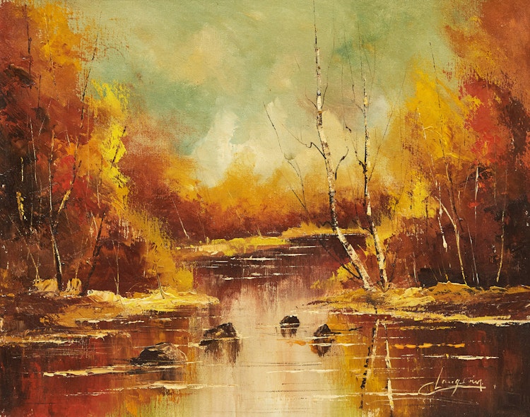 Artwork by Claude Langevin, Paysage d’automne
