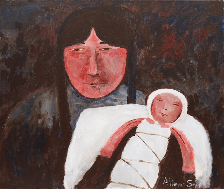 Artwork by Allen Sapp, Me and My Mother