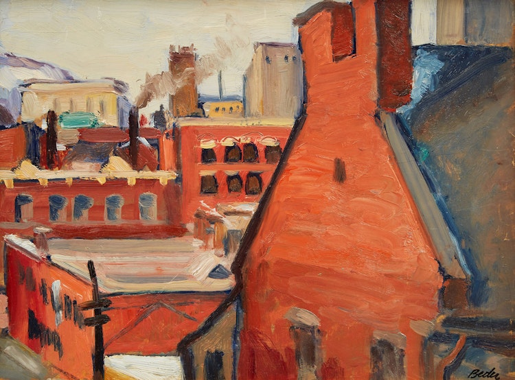 Artwork by Jack Beder, Downtown Buildings