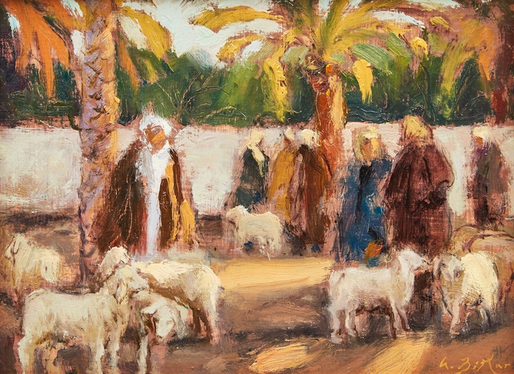 Artwork by Antoine Bittar, The Thursday Market; Downtown Seville