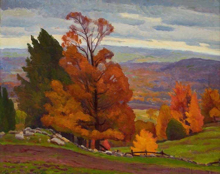 Artwork by Frederick Stanley Haines,  Autumn Landscape