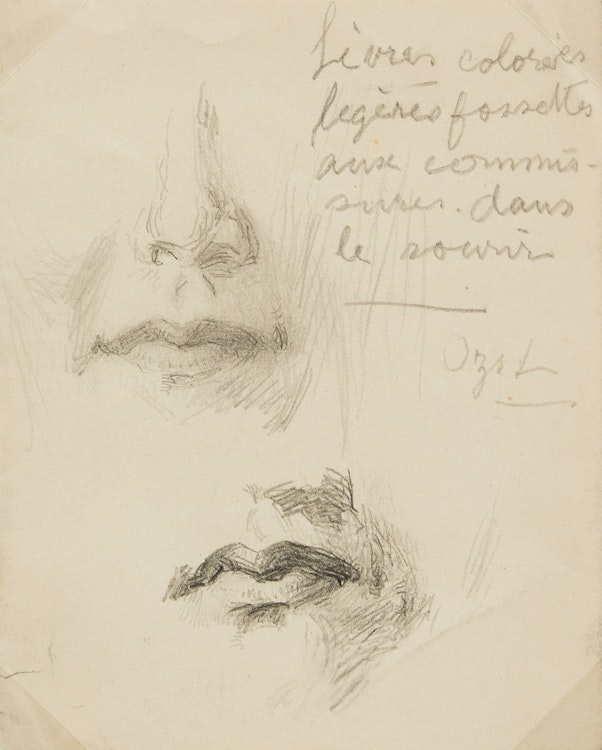 Artwork by Ozias Leduc, Lèvres Colorées; Personnage