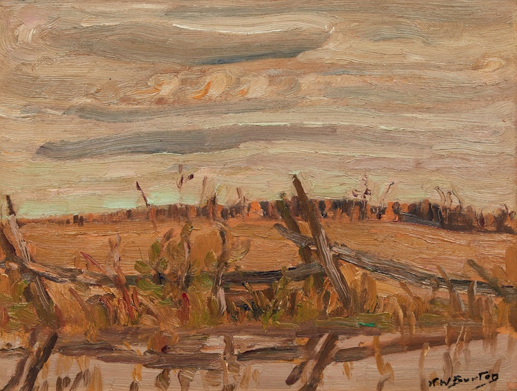 Artwork by Ralph Wallace Burton,  Late Fall Near Prospect, Ontario