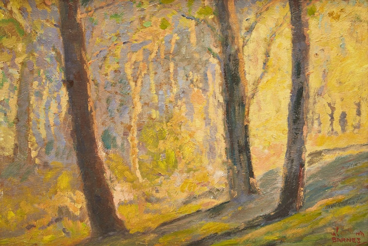 Artwork by Wilfred Molson Barnes, The Three Trees; New England Countryside