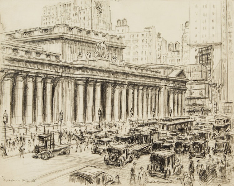 Artwork by Frank Milton Armington, Pennsylvania Station, N.Y.