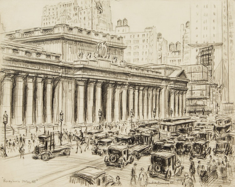 Artwork by Frank Milton Armington,  Pennsylvania Station, N.Y.