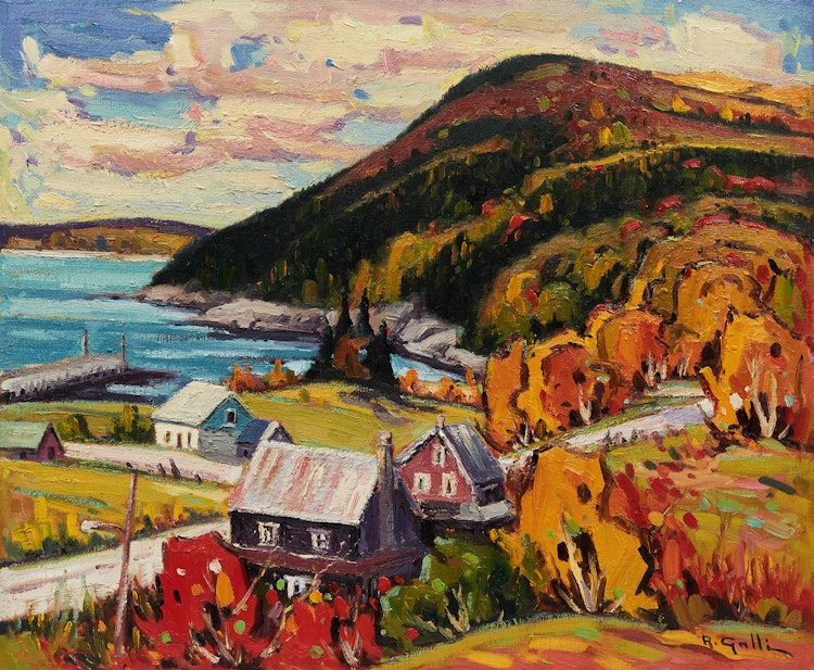 Artwork by Robert Galli,  Autumn’s Delight - Port au Persil, Charlevoix