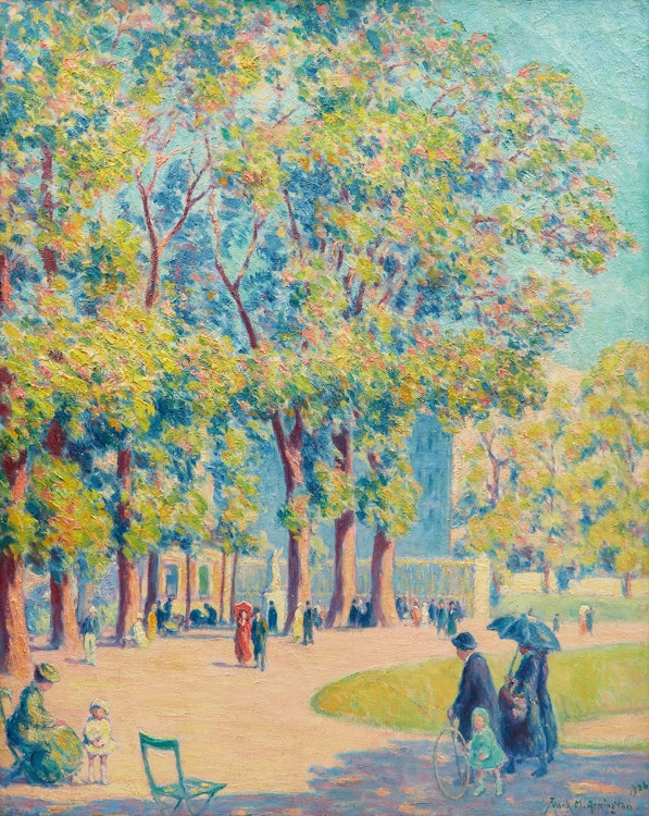Artwork by Frank Milton Armington, Le Printemps á Versailles