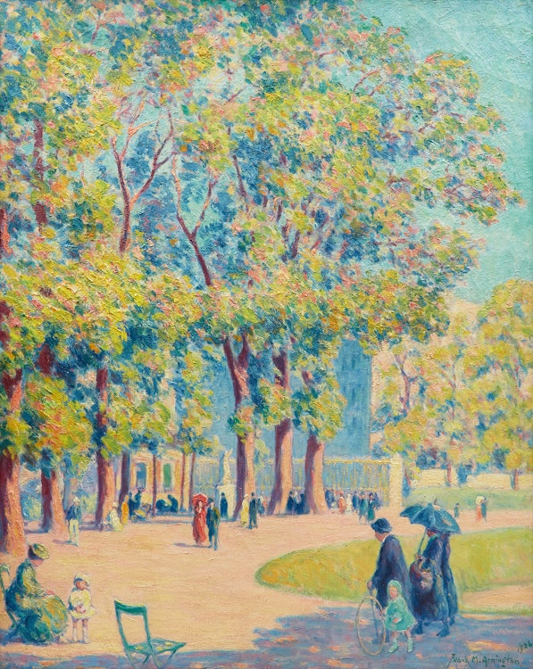 Artwork by Frank Milton Armington,  Le Printemps á Versailles 