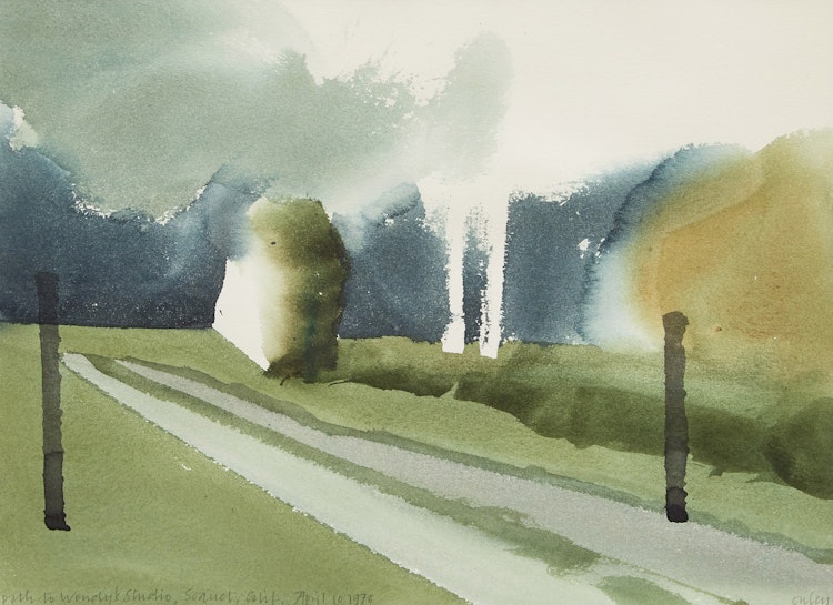 Artwork by Toni Onley, Path to Wendy’s Studio, Soanet, California
