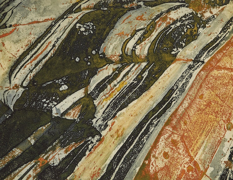 Artwork by Edward John Bartram, Folded Rock (Precambrian Shield Series)